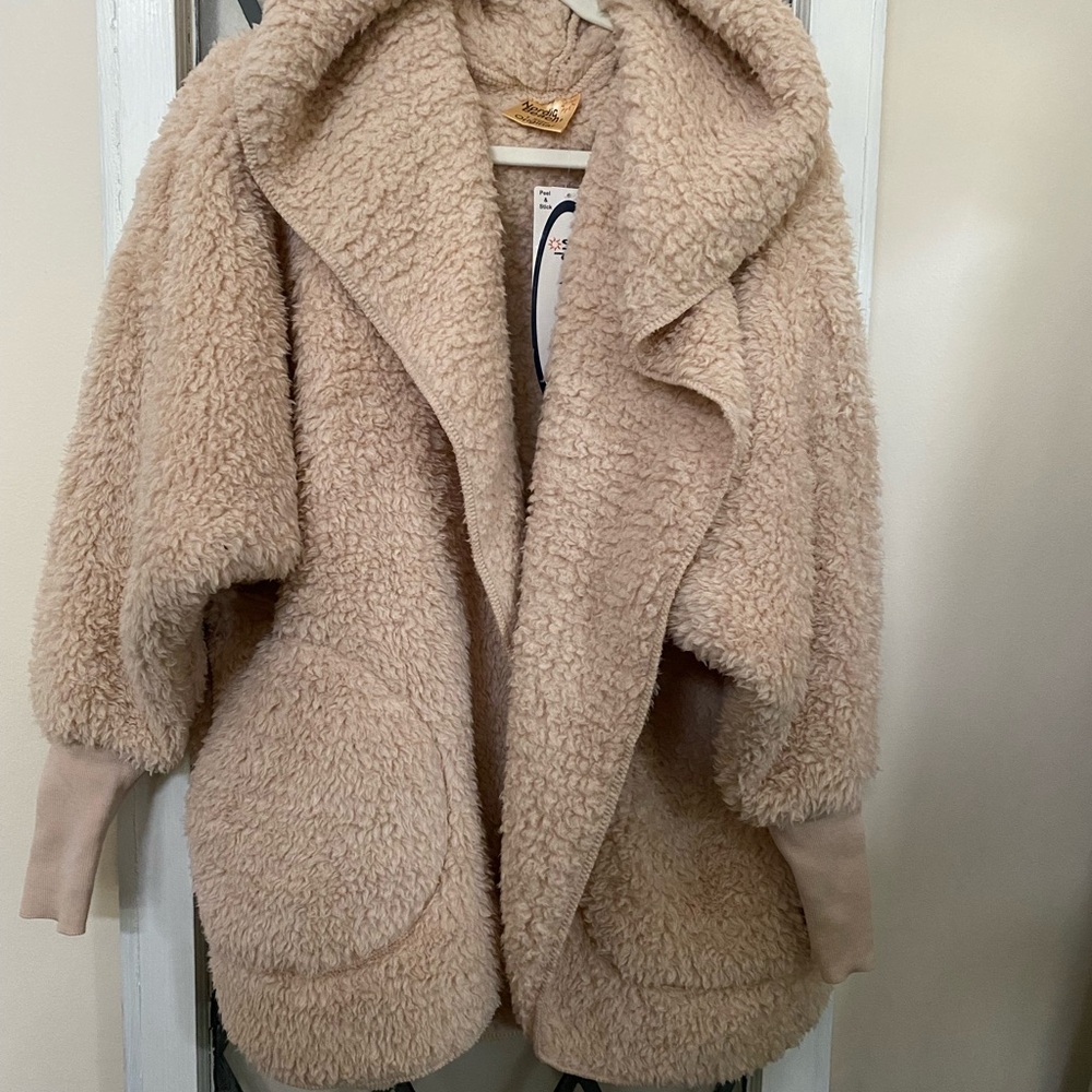 Cream Teddy Oversized Jacket